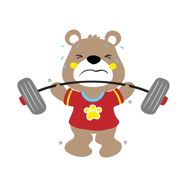 Funny lifter cartoon vector