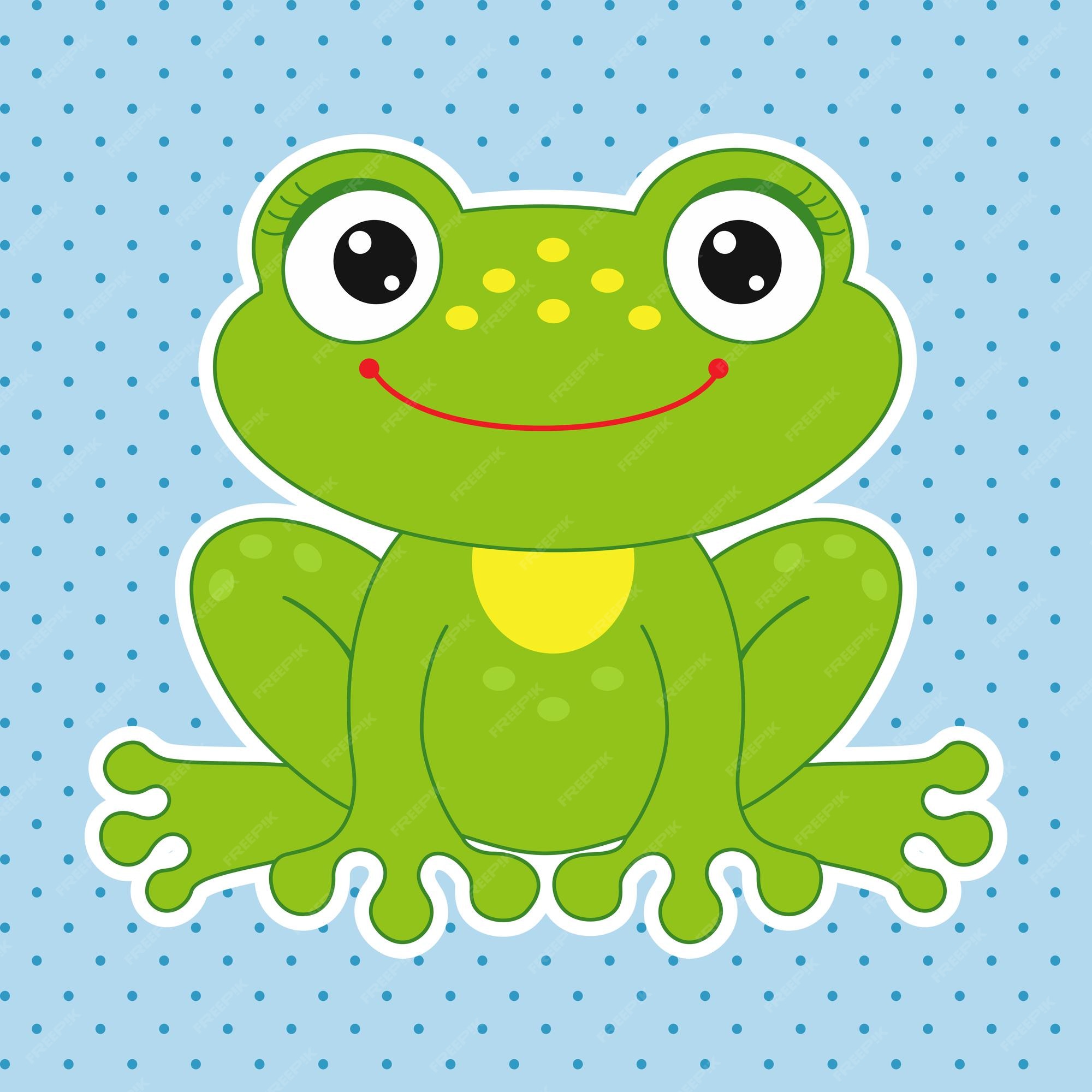 Premium Vector | Funny little frog cartoon vector illustration Premium Vector | Funny little frog cartoon vector illustration