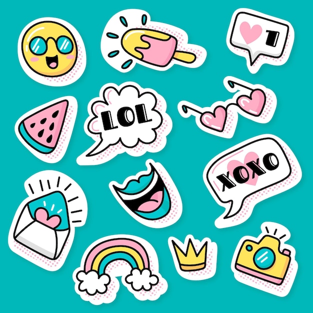 Funny lol stickers concept