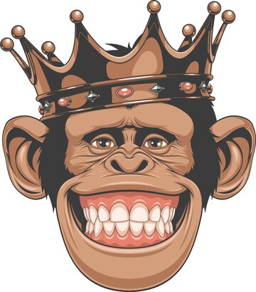 Premium Vector | Funny monkey crown Premium Vector | Funny monkey crown
