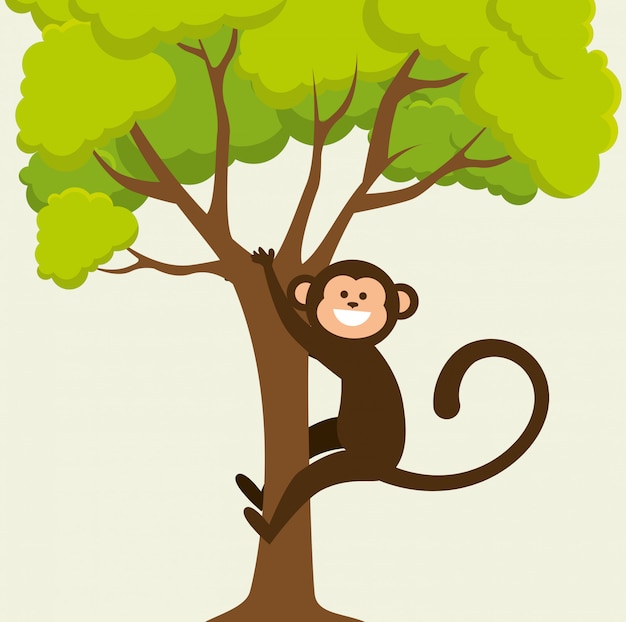 Vector funny monkey design