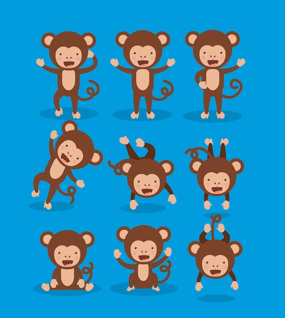 funny monkey  design