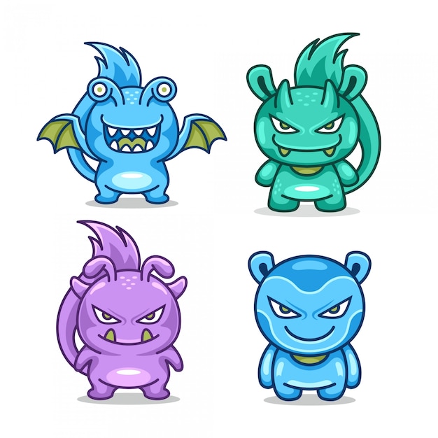 Vector funny monster character