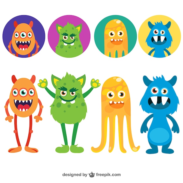 Funny monsters avatars