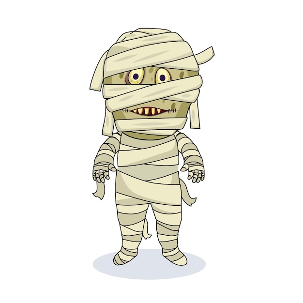 Funny Mummy Cartoon Character Vector Art