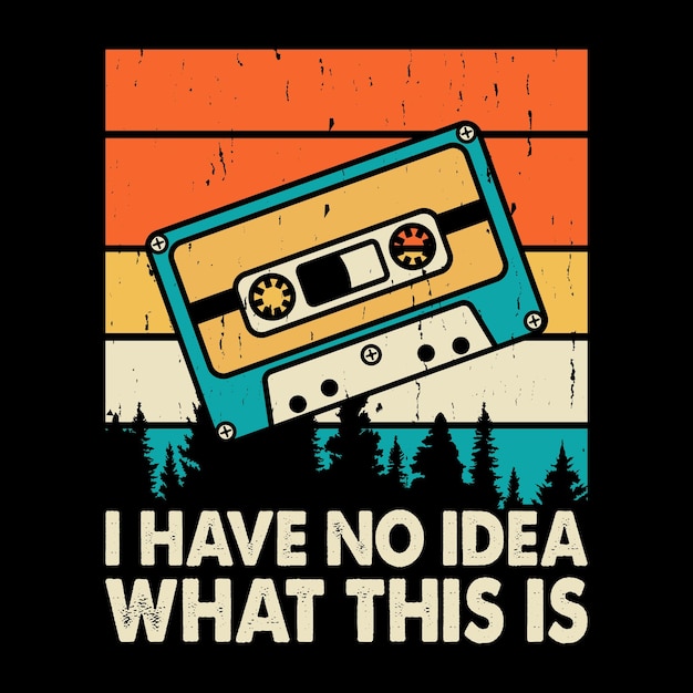 Funny Old School Hip Hop Retro Vintage Cassette Music Mixtape Tshirt Design