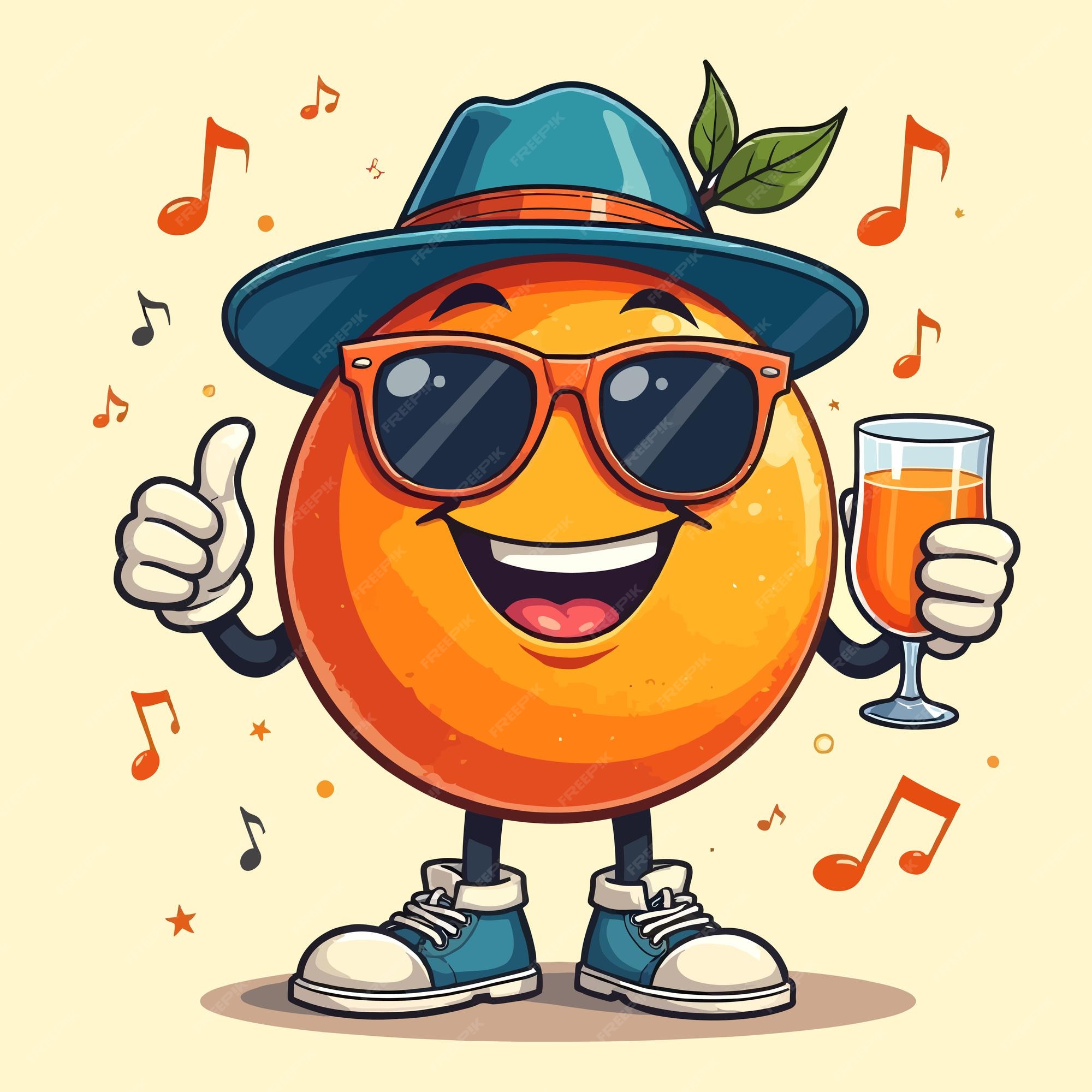 Funny Orange With Arms And Legs Cartoon Character Clipart Flat Vector Funny Orange With Arms And Legs Cartoon Character Clipart Flat Vector