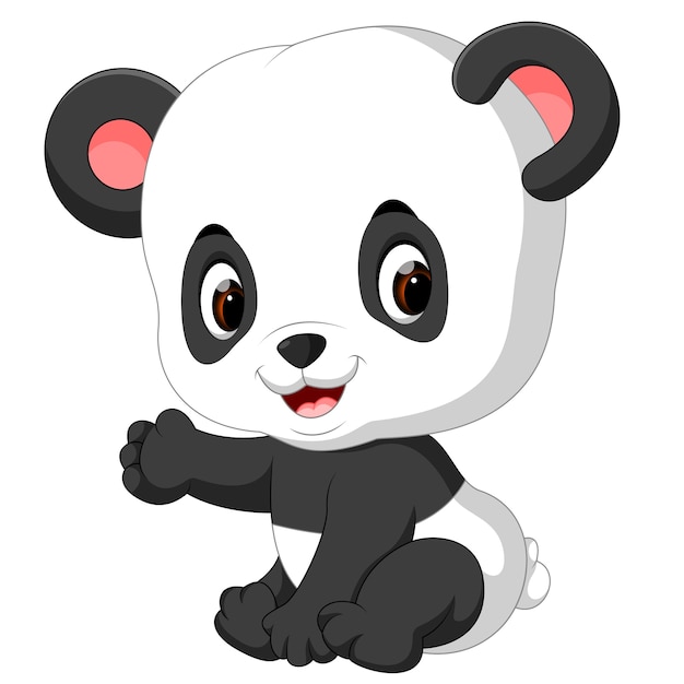 Funny panda cartoon