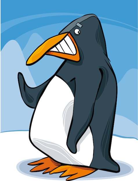 Vector funny penguin