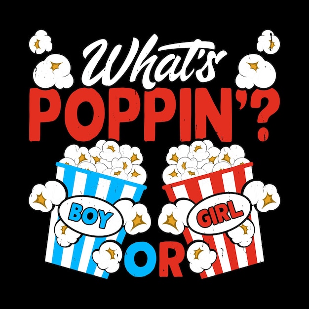 Vector funny popcorn cinema snack retro vintage popcorn tshirt design