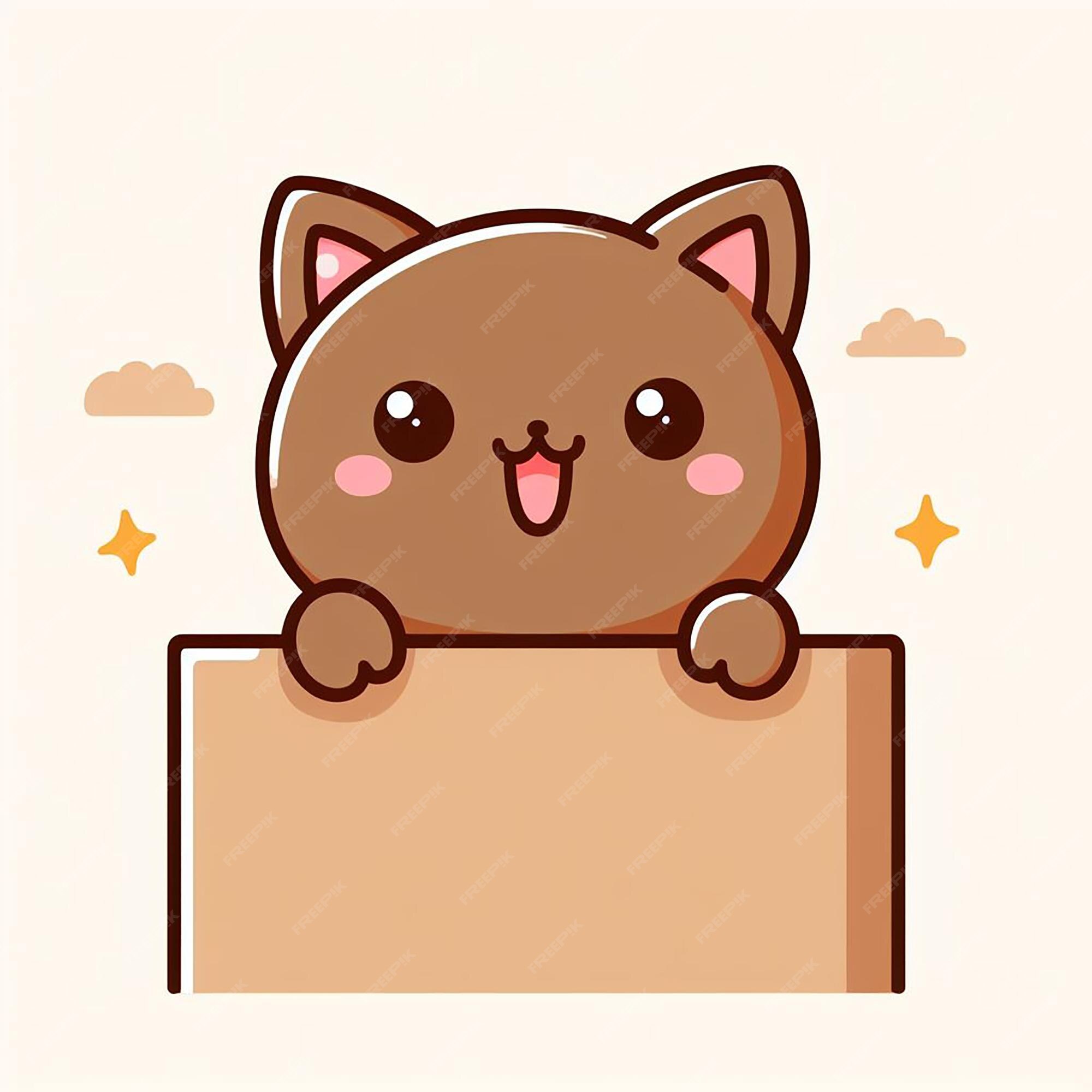 Premium Vector  Funny pussy kitty cat character in kawaii cartoon style