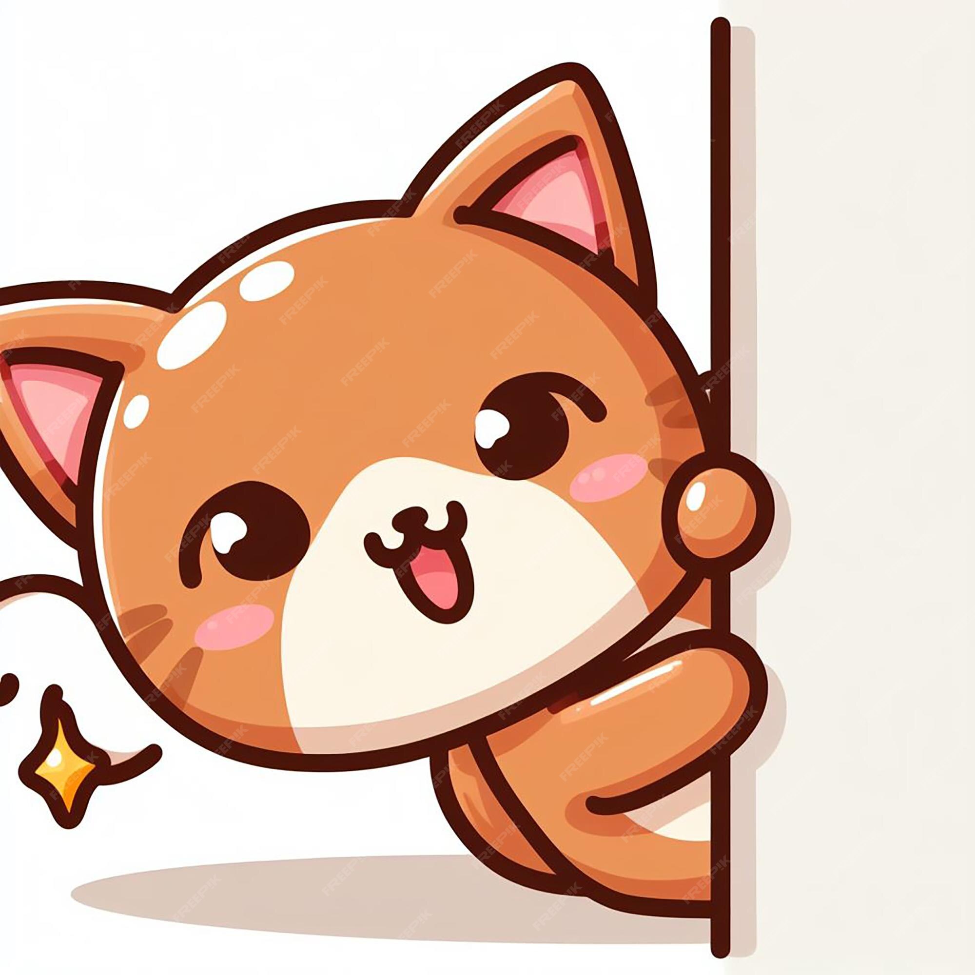 Premium Vector  Funny pussy kitty cat character in kawaii cartoon style