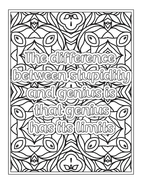 Funny Quotes Coloring Page For KDP interior