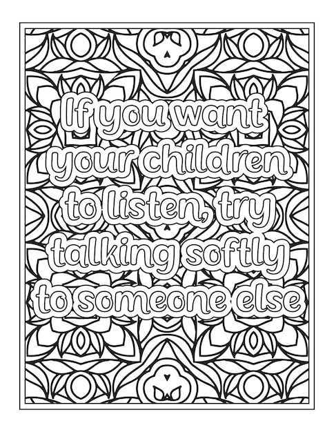 Funny Quotes Coloring Page For KDP interior