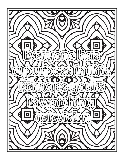 Funny Quotes Coloring Page For KDP interior