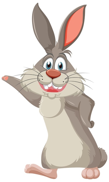 Funny rabbit cartoon character