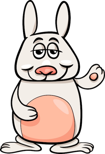 funny rabbit character cartoon illustration