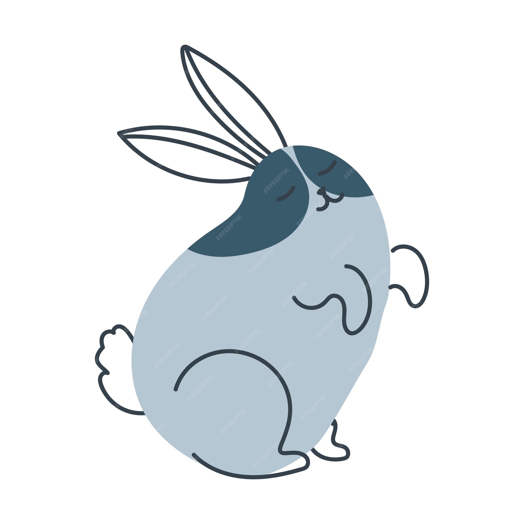 Premium Vector | Funny rabbit in doodle style the bunny is a symbol of 2023 hare vector graphics isolated on white background Premium Vector | Funny rabbit in doodle style the bunny is a symbol of 2023 hare vector graphics isolated on white background
