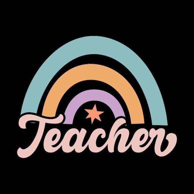 Funny Retro Vintage Badge 100th Day Of School Teacher Sticker and Tshirt Design