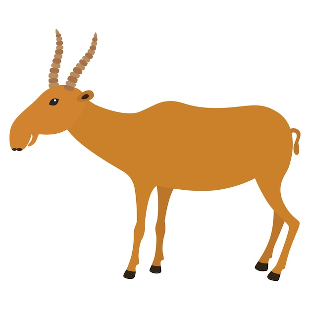 Vettore divertente antilope saiga