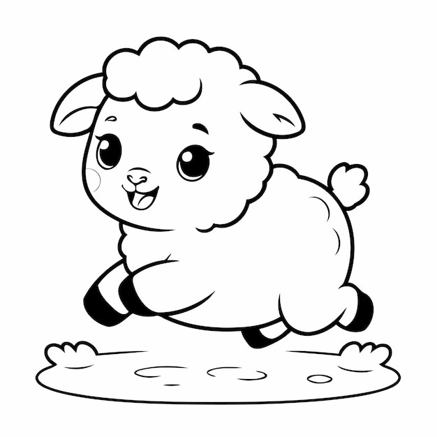 Funny Sheep colouring book cover design