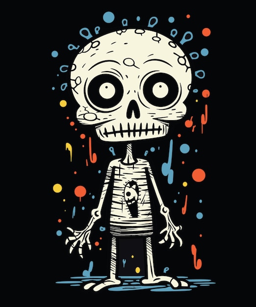 Vector funny skeleton