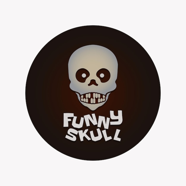 Funny skull icon design vector illustration