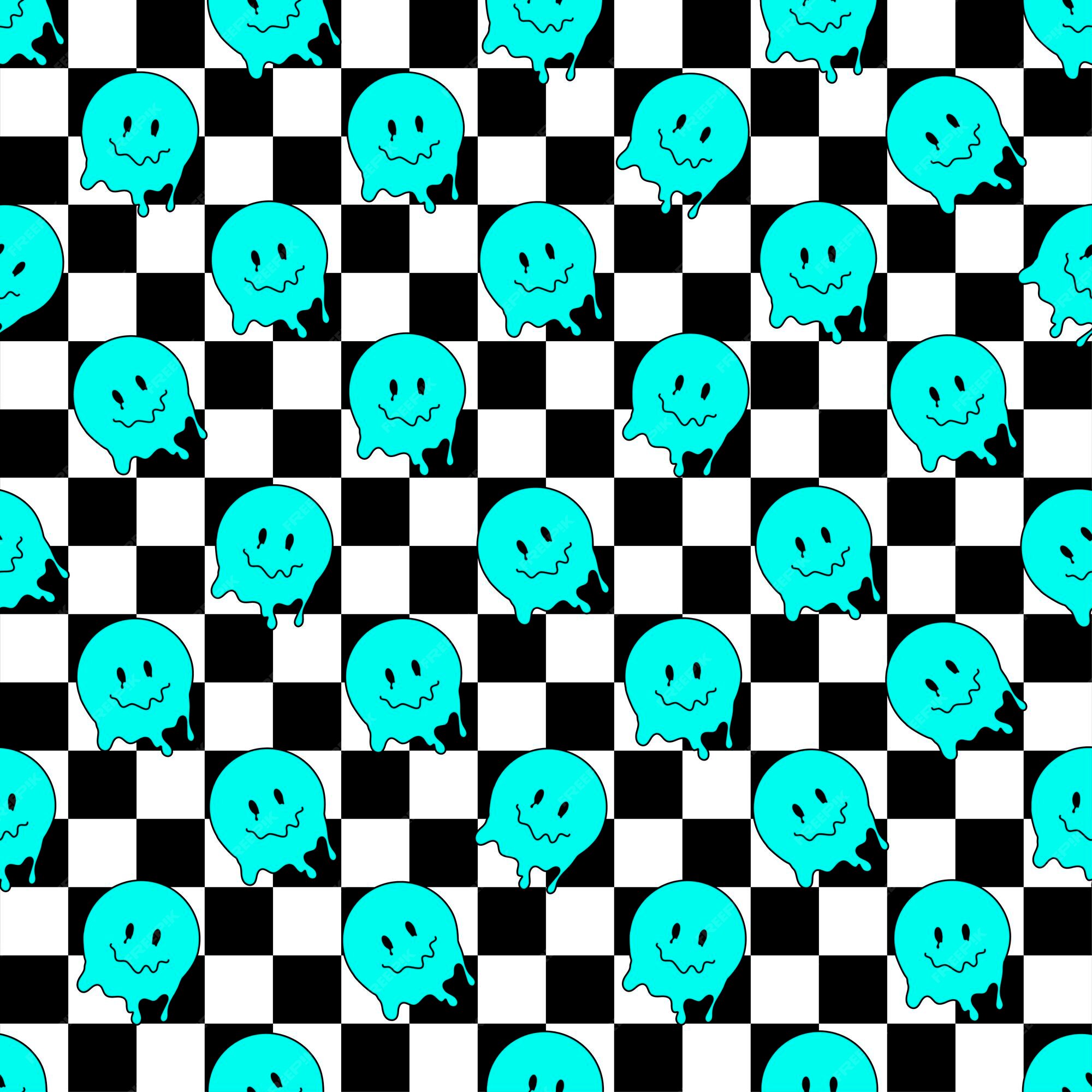 Funny smile dope faces seamless pattern. psychedelic surreal techno melt  smile background. Trippy faces, techno, melting smile face cartoon  background wallpaper concept art. Y2K aesthetic 8770281 Vector Art at  Vecteezy