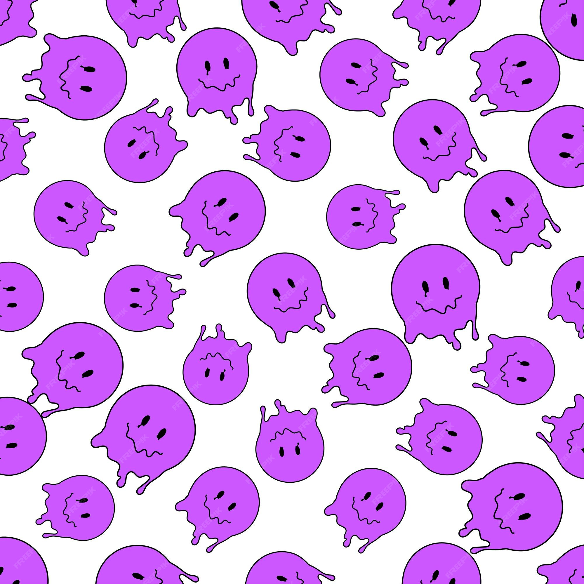 Funny smile dope faces seamless pattern. psychedelic surreal techno melt  smile background. Trippy faces, techno, melting smile face cartoon  background wallpaper concept art. Y2K aesthetic 8770281 Vector Art at  Vecteezy