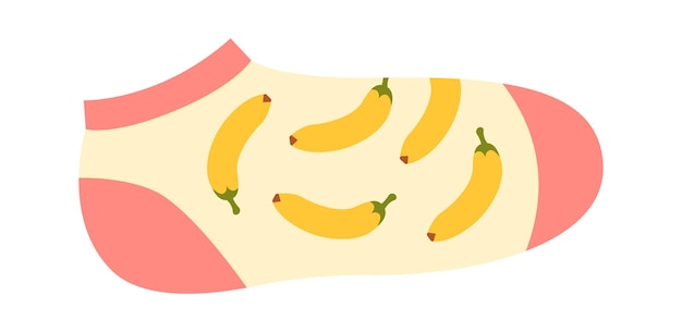 Funny Socks with bananas Vector illustration