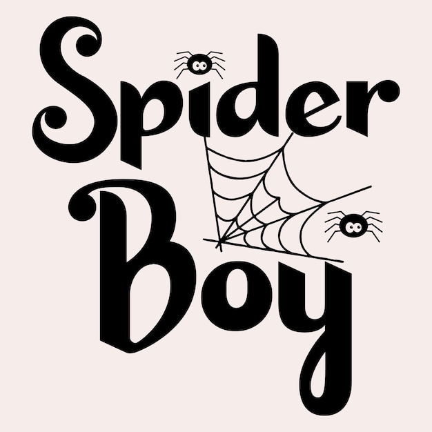 Вектор Смешной мальчик-паук хэллоуин svg дизайн