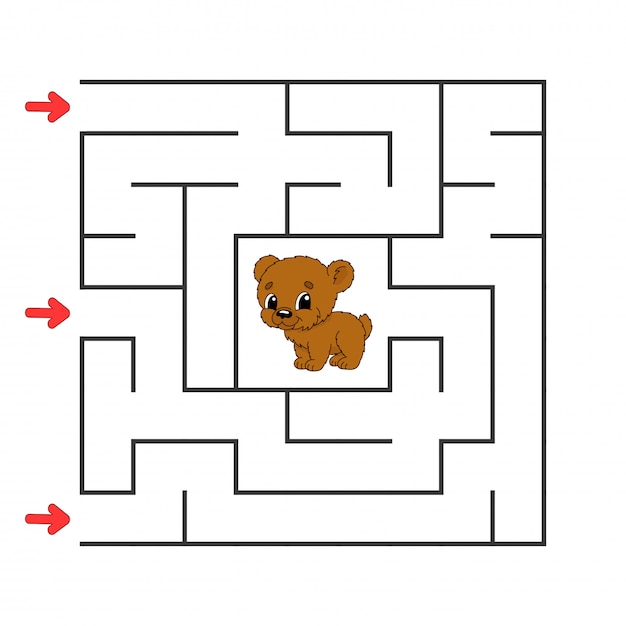 Funny square maze for kids