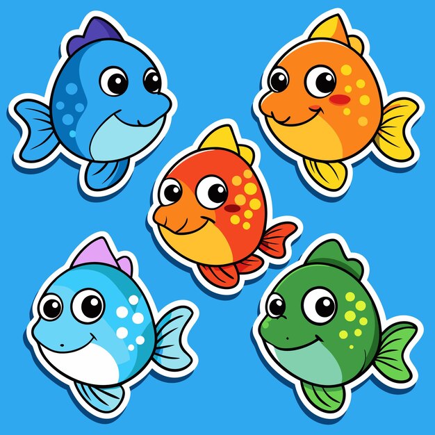 Vector funny stickers