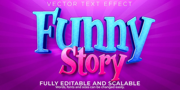 Funny story text effect editable cartoon and comic text style