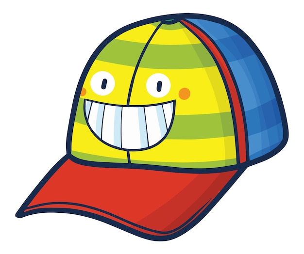 Funny stripes hat cartoon character