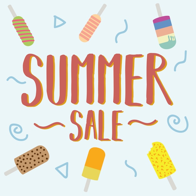 Funny summer sale background