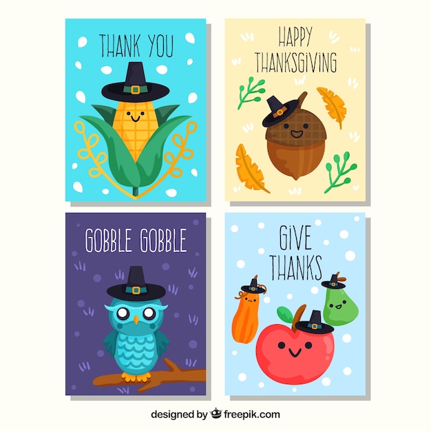 Funny thanksgiving character cards