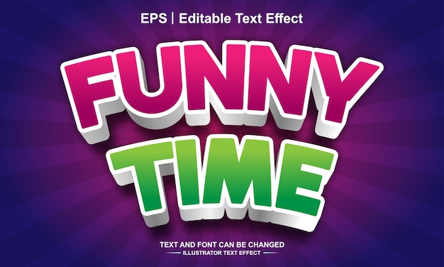 Funny time editable text effect
