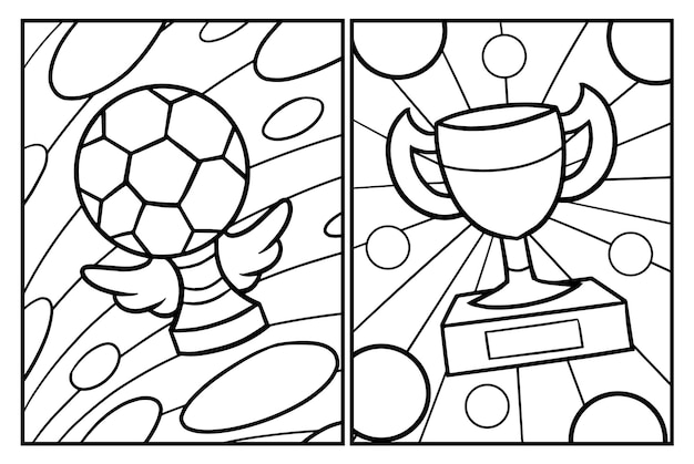 Funny trophy coloring page