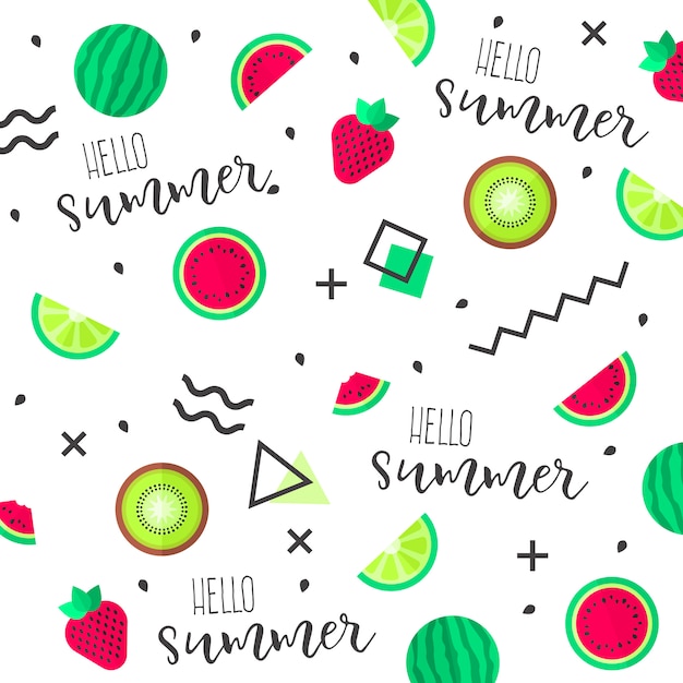 Funny tropical fruit background