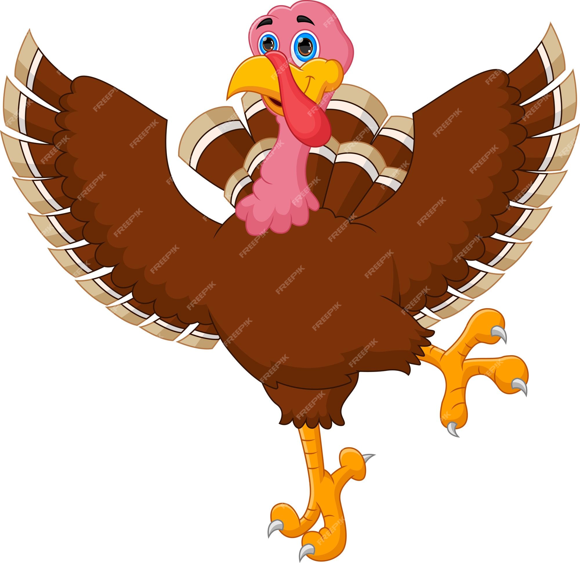 Premium Vector | Funny turkey cartoon on white background Premium Vector | Funny turkey cartoon on white background