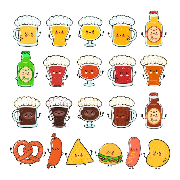 おもしろい種類のビールとおやつキャラクターバンドルセット