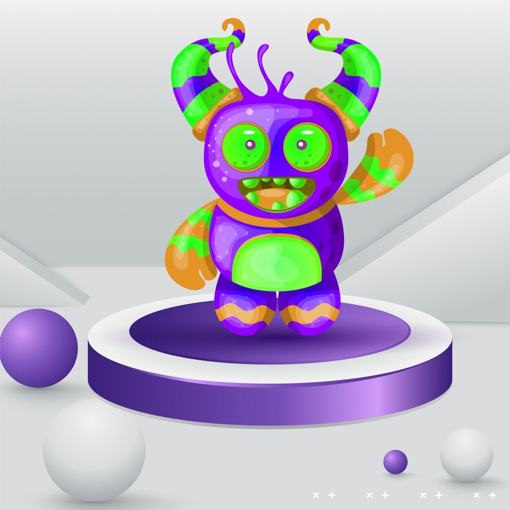 Vector funny vector monsters for t shirt 