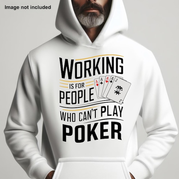 Comic vector tshirt design gioco di carte da poker