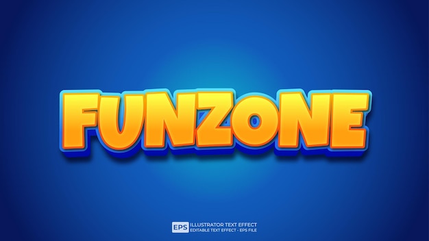 Funzone 3D editable text effect font