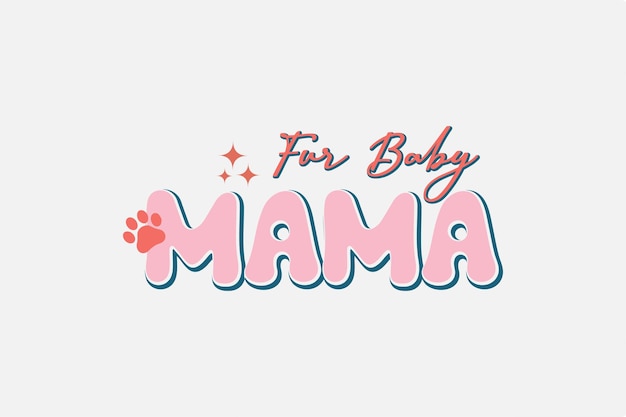 Vettore pelliccia baby mama svg cani citazioni design