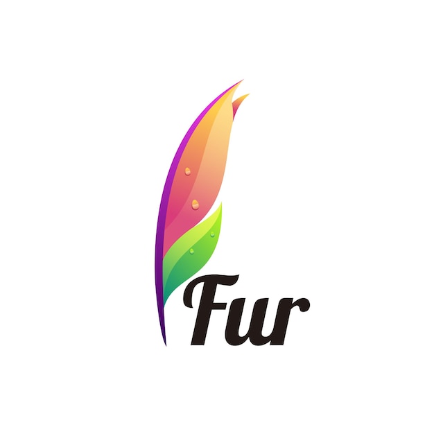 Fur gradient colorful logo