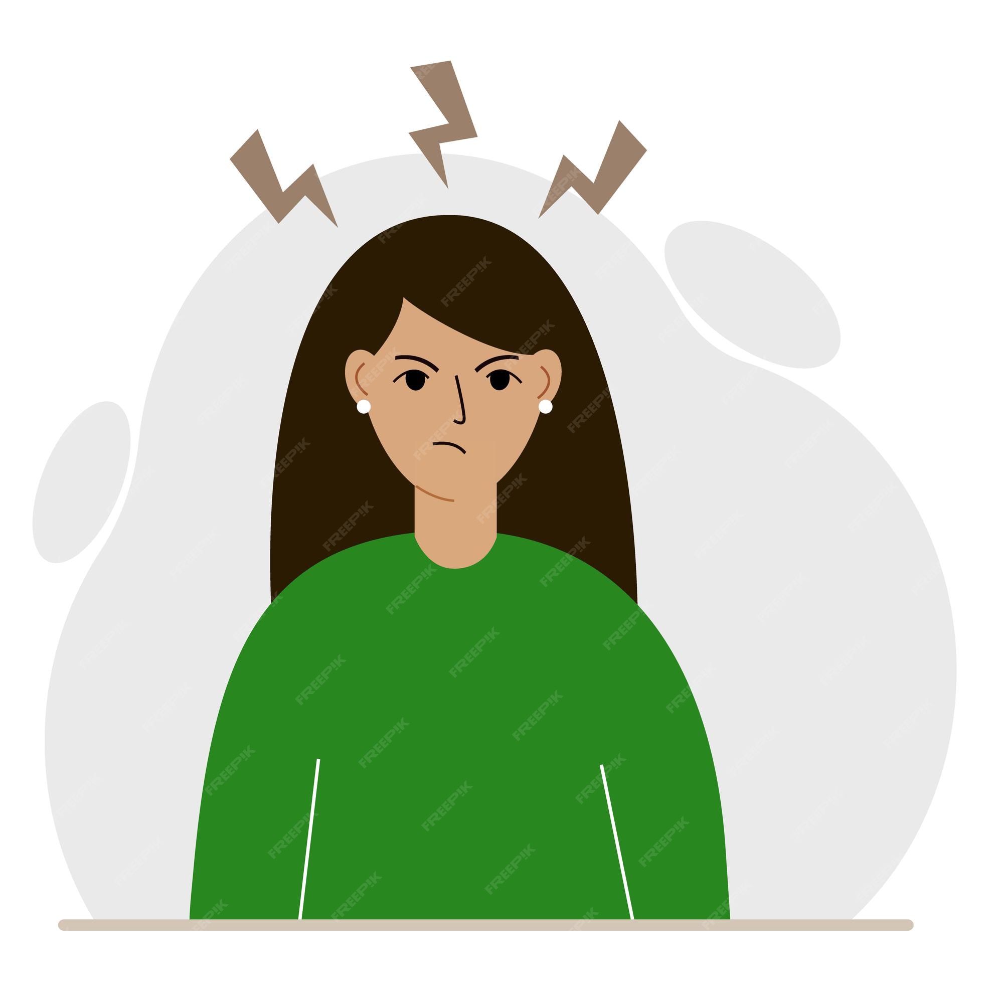 Premium Vector | Furious angry woman in a rage. an angry woman with an aggressive expression on his face. lightning flies out of anger. Premium Vector | Furious angry woman in a rage. an angry woman with an aggressive expression on his face. lightning flies out of anger.