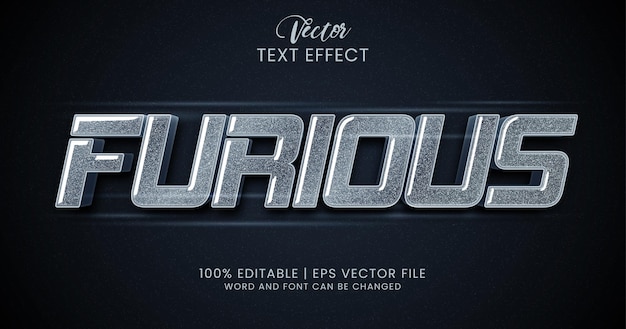 Furious editable text effect grain texture style