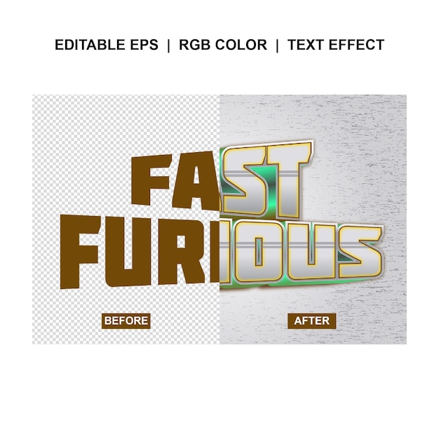 Furious Fast Text-effect